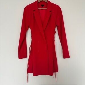 NBD Vibrant Red Blazer Dress (fair condition) Size M
